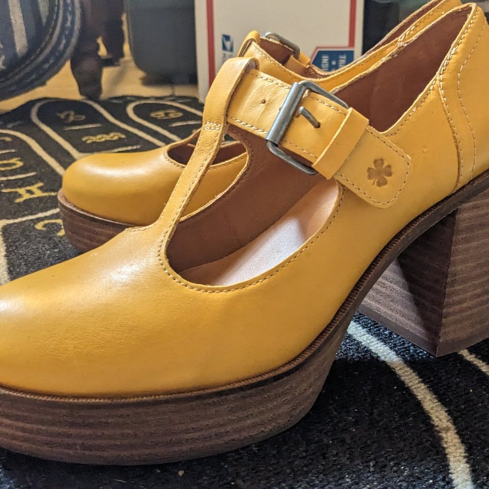 ~Lucky Brand Yellow 3-inch Mary Jane Platforms!~